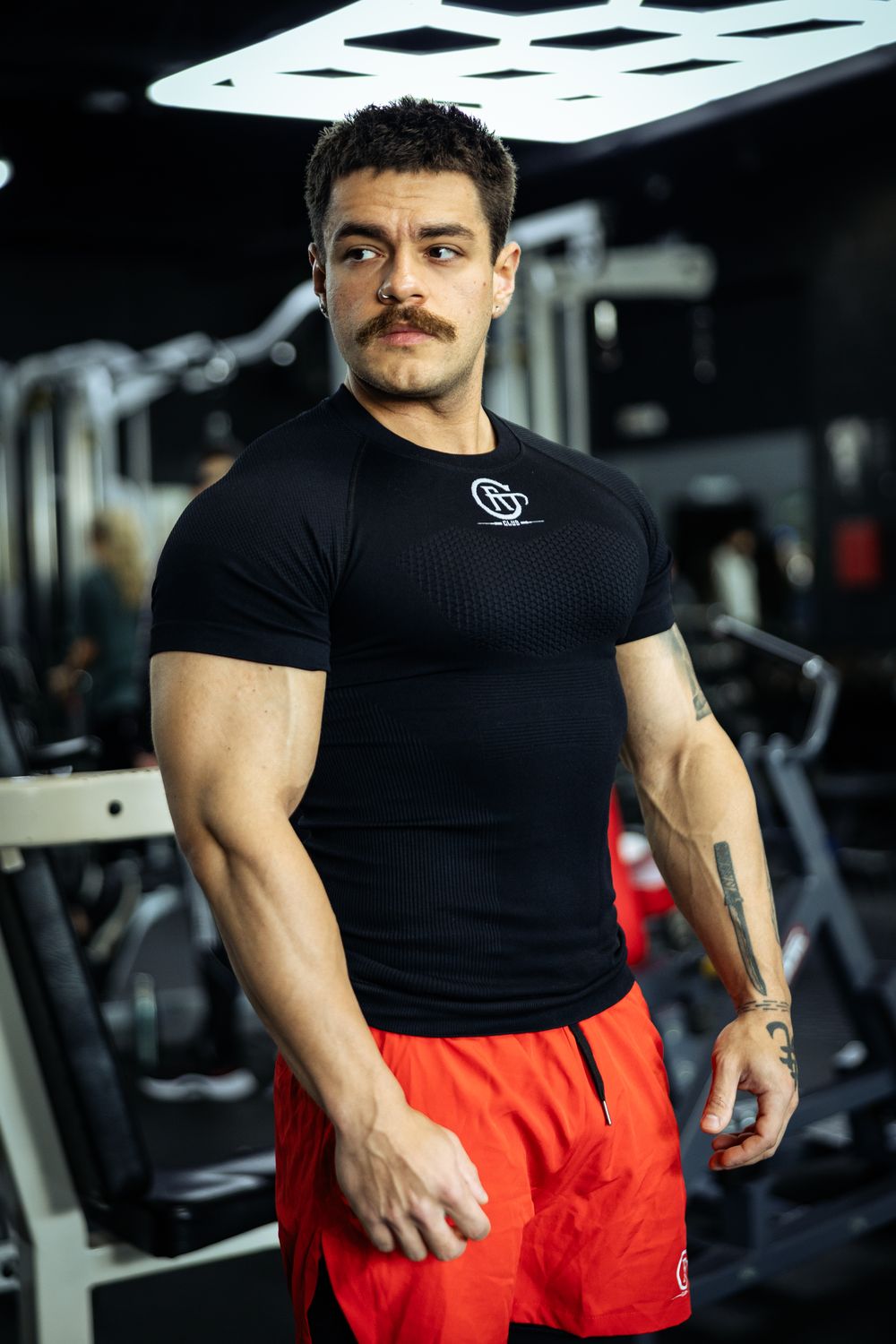 Compression shirt on athlete