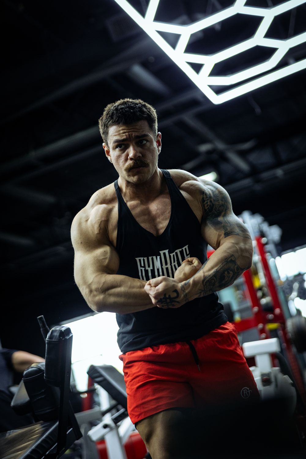 Training tank on athlete mid-session