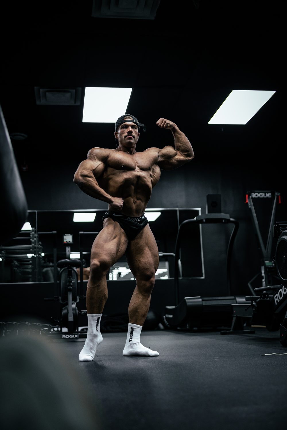 Front double bicep, contest prep